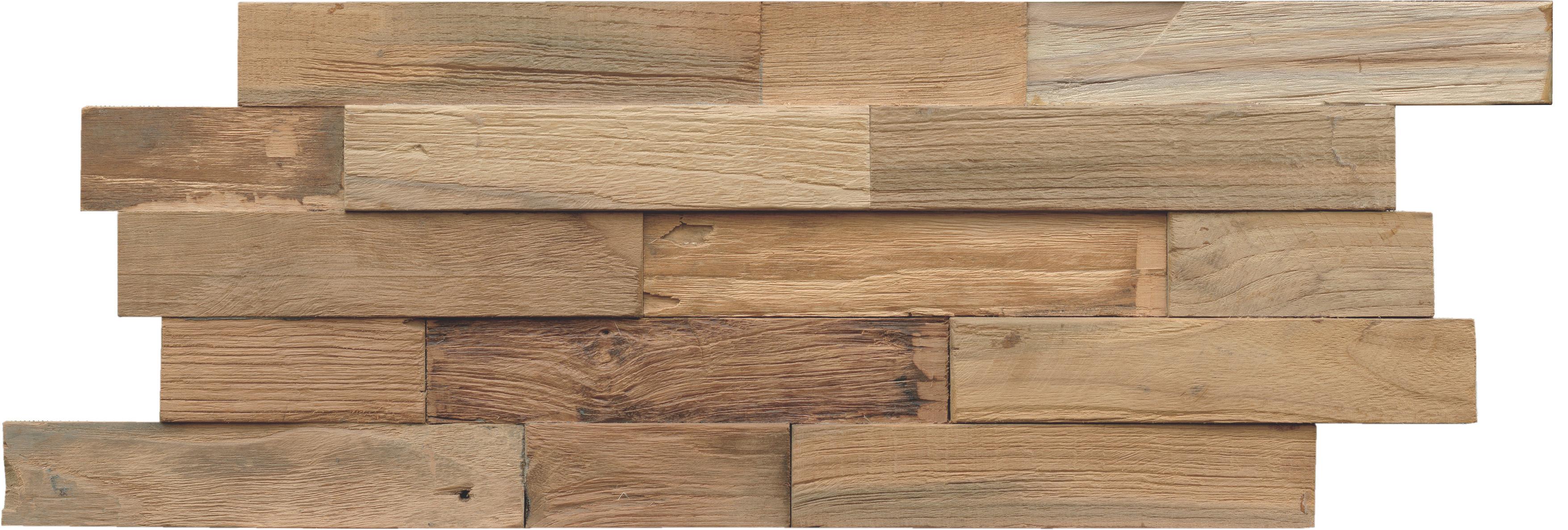 Wandverkleidung Fsc Teak Recl. Natur - Braun, Basics, Holz (50/20/2cm)