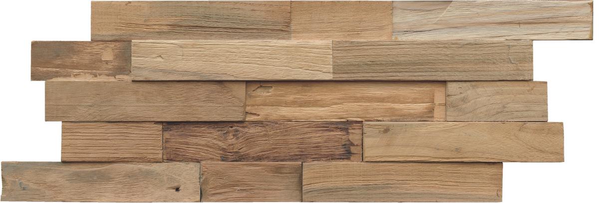 Wandverkleidung Fsc Teak Recl. Natur - Braun, Basics, Holz (50/20/2cm)