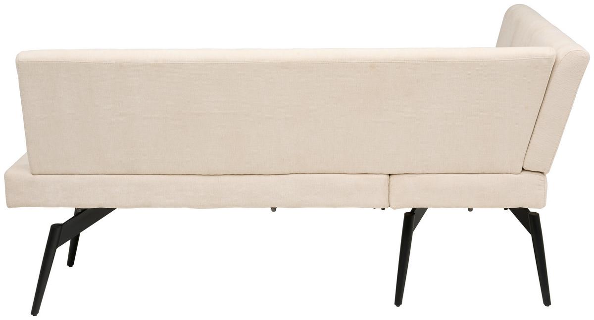 Eckbank Tinos Beige, S: 150x190 Cm - Beige/Schwarz, KONVENTIONELL, Textil/Metall (150/190cm) - MID.YOU