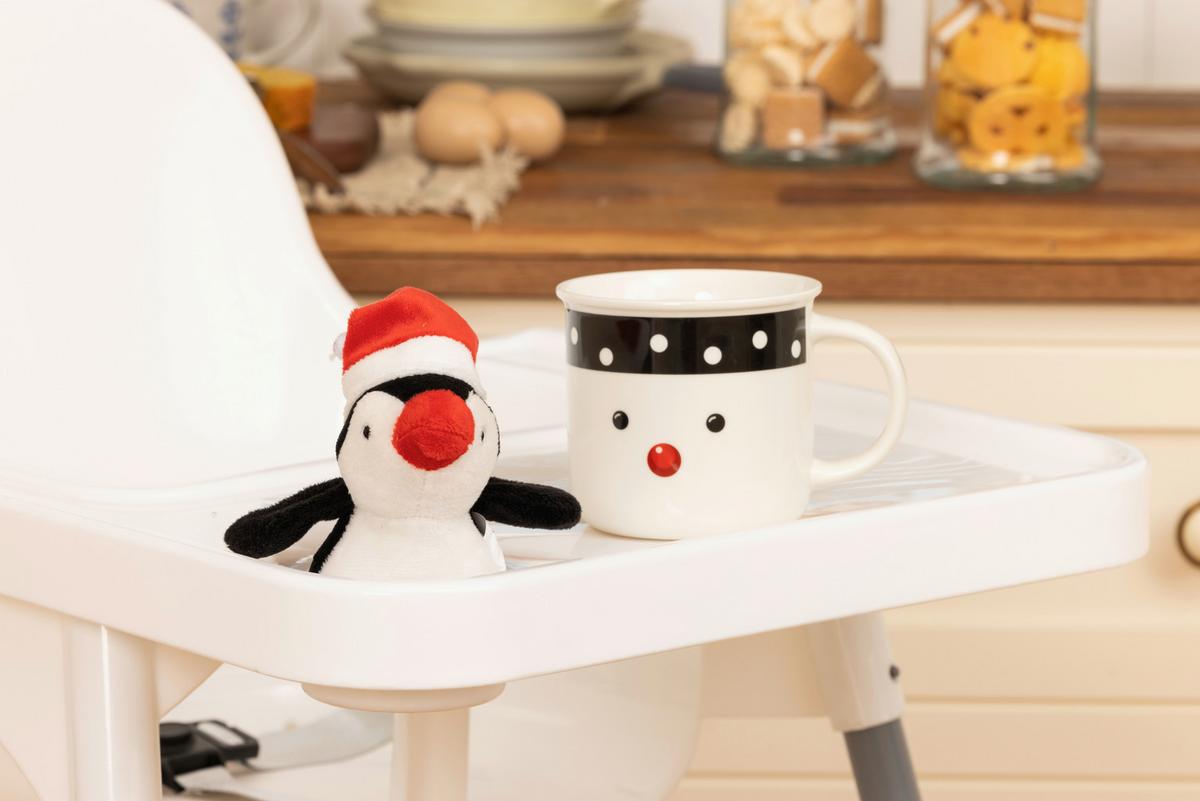 Óriáscsésze Ted Kb. 400ml - fekete/kék, Basics, textil/kerámia - Luca Bessoni