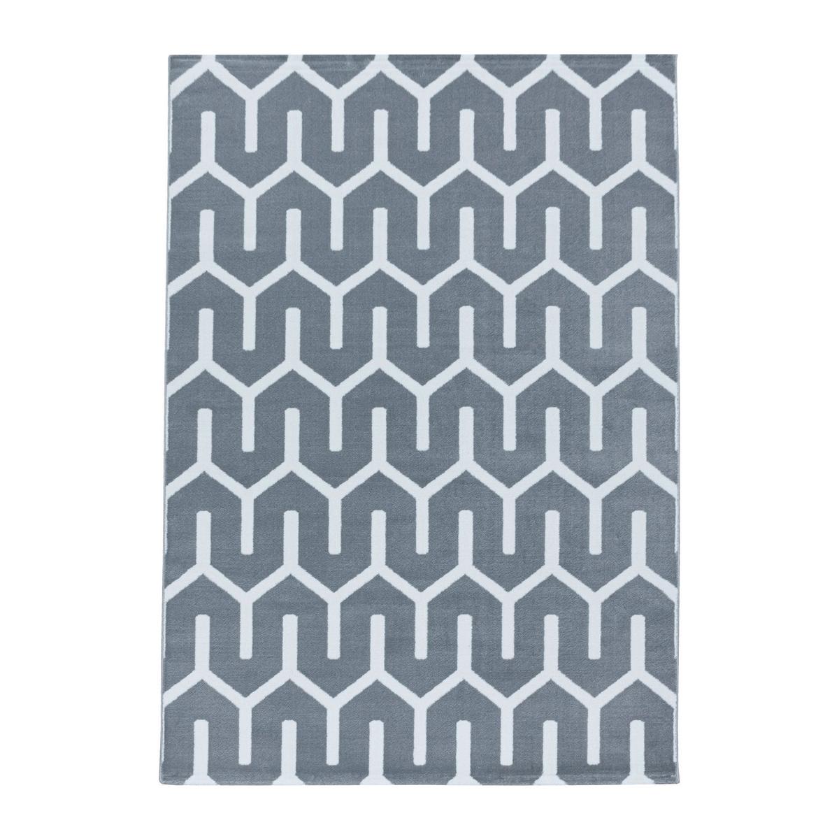 Webteppich Grau Costa 140x200 cm - Grau, Design, Textil (140/200cm)