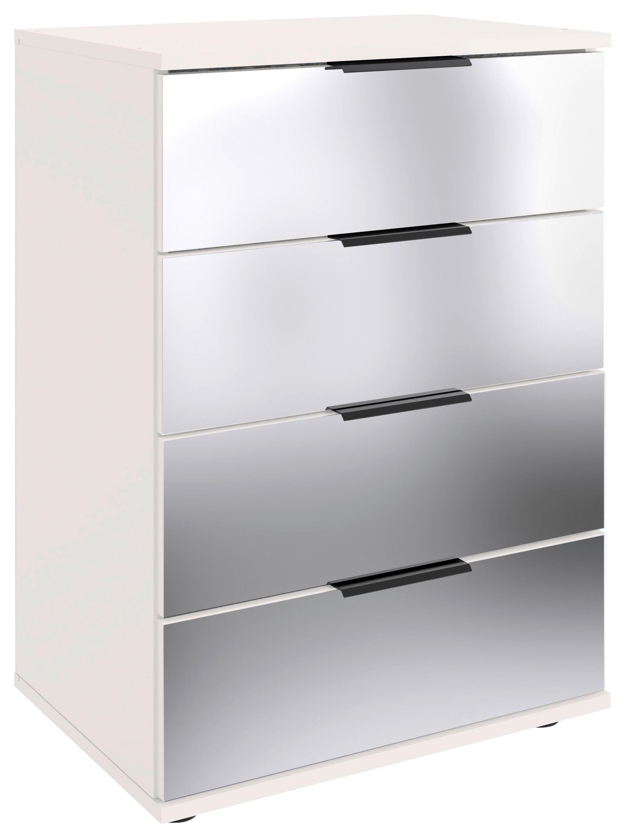 NACHTKÄSTCHEN SAIGON - Schwarz/Weiß, MODERN, Glas/Holzwerkstoff (52/74/38cm) - P & B