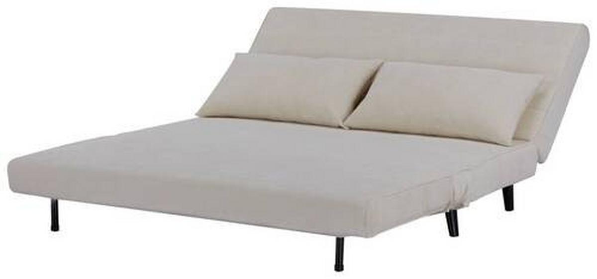 Rozkládací křeslo NIGHT 140, jemný béžový manšestr - šedá/černá, Moderní, dřevo/textil (141/81/90cm) - Mömax