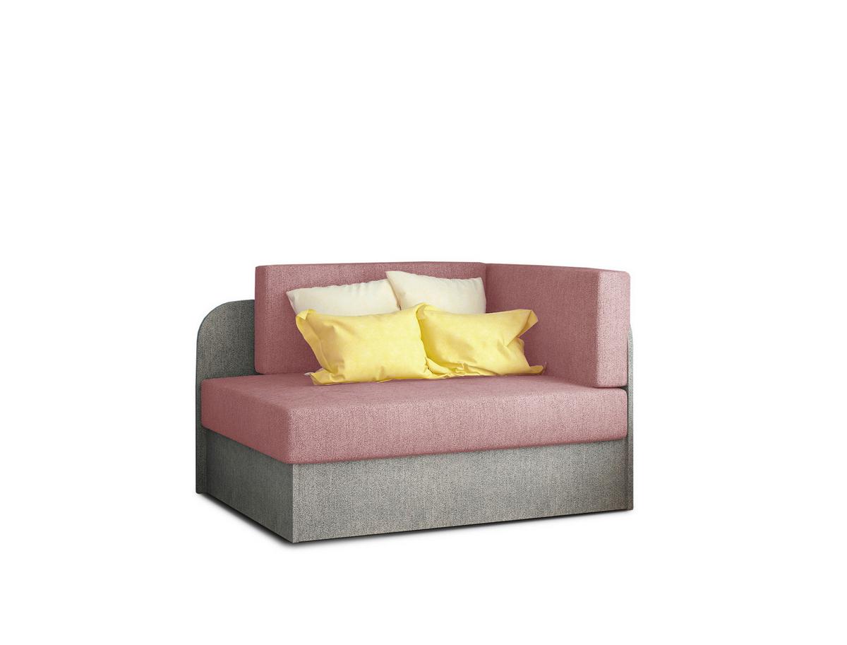 Récamiere Rosa Rechts Grau, Pink, B: 104 Cm - Hellgrau/Schwarz, Design, Textil (104/60/75cm) - MID.YOU