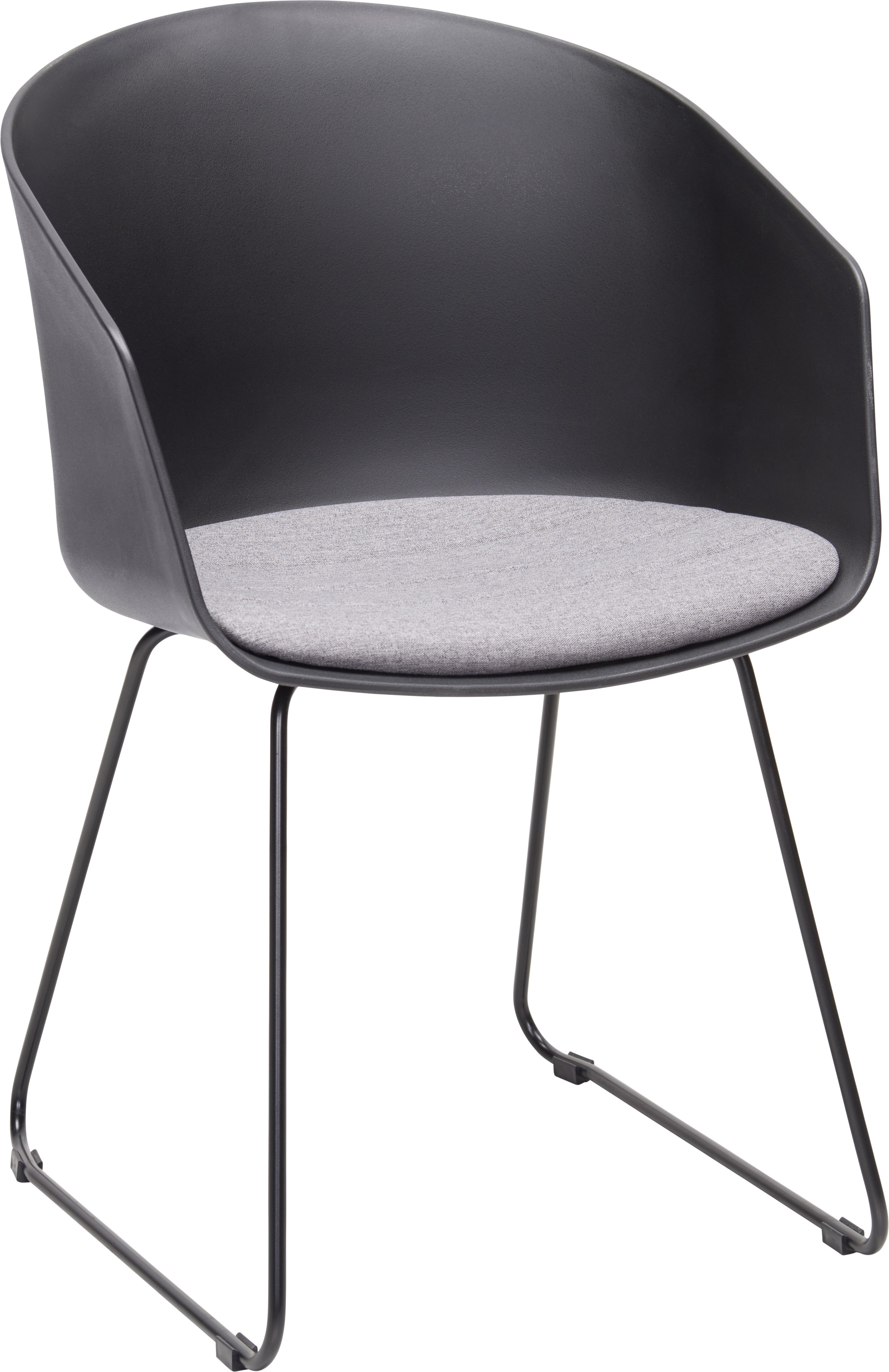 Židle S Područkami Bogart - šedá/černá, Design, kov/textil (51/81/51,5cm) - Carryhome