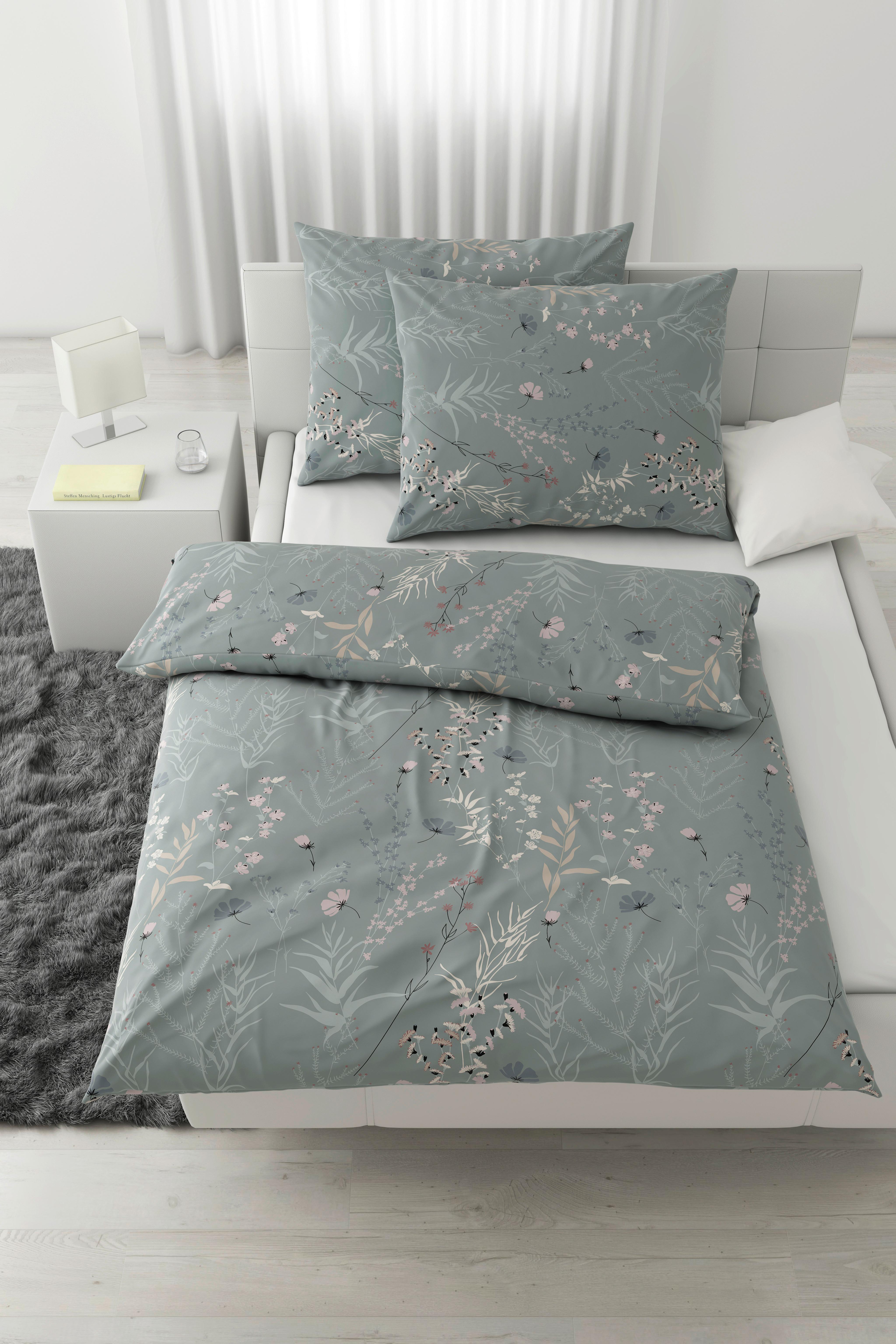 Posteľná bielizeň Lina XXL, 2x70/90 200/220cm - zelená, Konventionell, textil (200/220cm) - Mömax