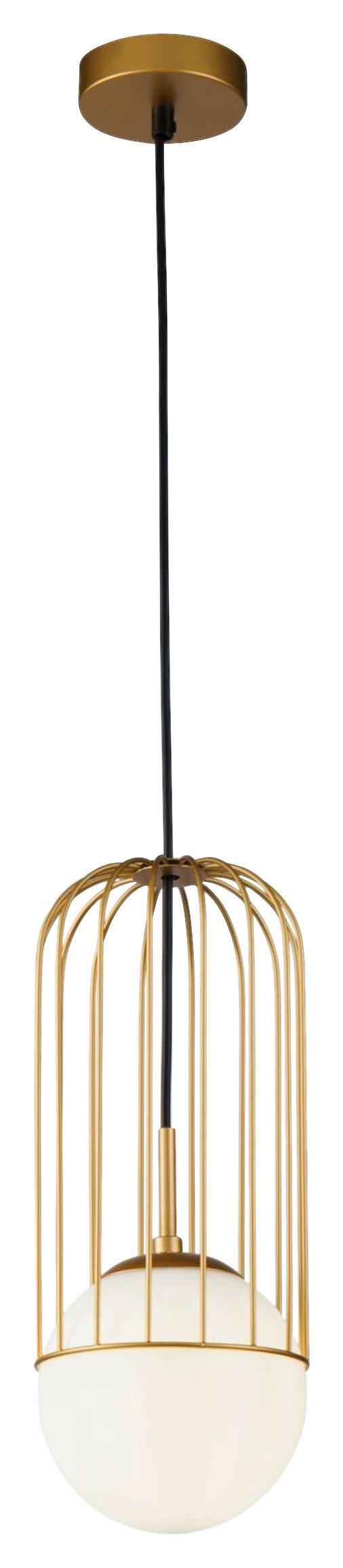 Hängeleuchte Telford H: 37,5cm 1-flammig - Goldfarben, Basics, Glas/Metall (15/37,5cm) - MAYTONI