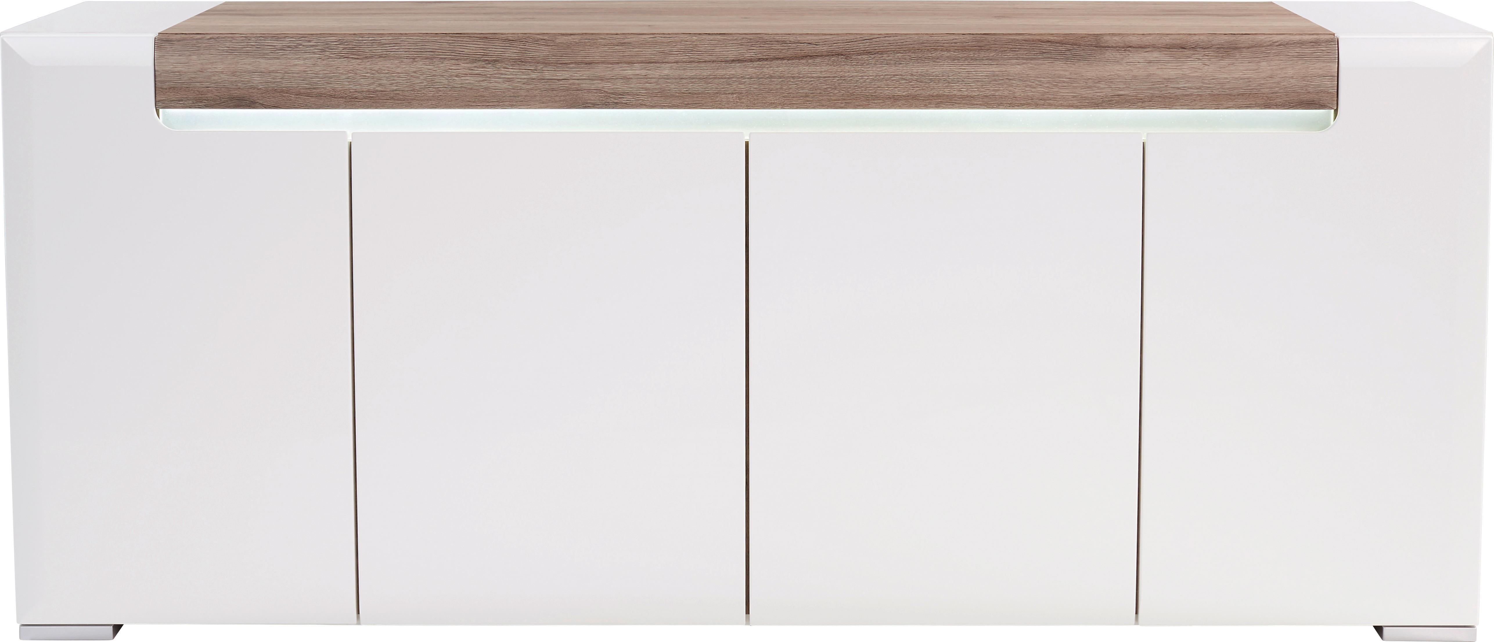 Kommode Toronto Tok11 - Eichefarben/Weiß, MODERN, Holzwerkstoff (190/84,5/42,2cm) - Ondega