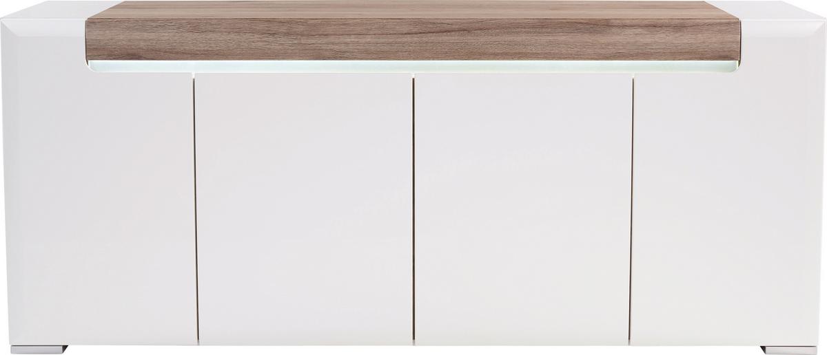 Kommode Toronto Tok11 - Eichefarben/Weiß, MODERN, Holzwerkstoff (190/84,5/42,2cm) - Ondega