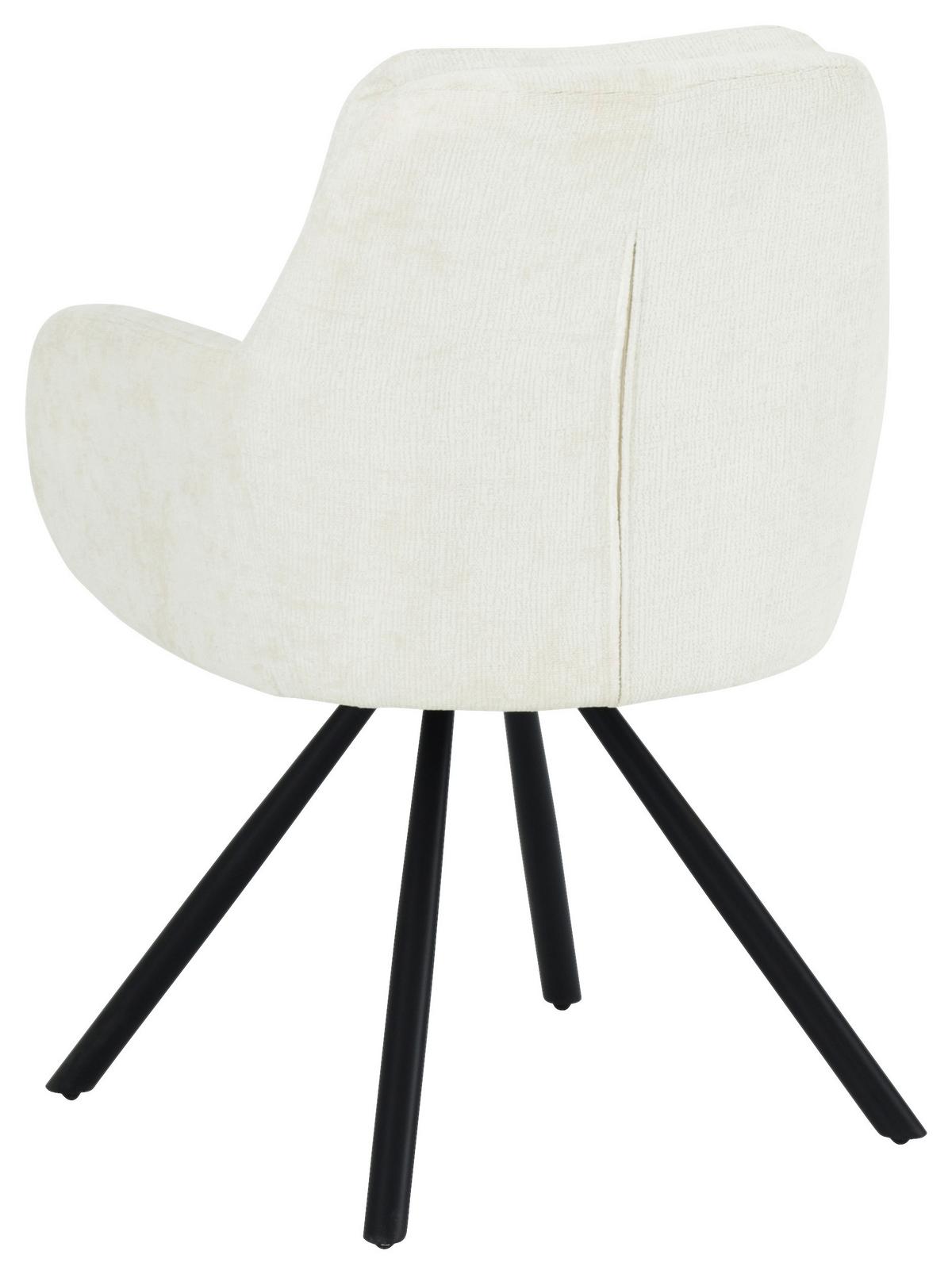 Armlehnstuhl Bela - Beige/Schwarz, LIFESTYLE, Holz/Textil (62/88/66cm) - MID.YOU