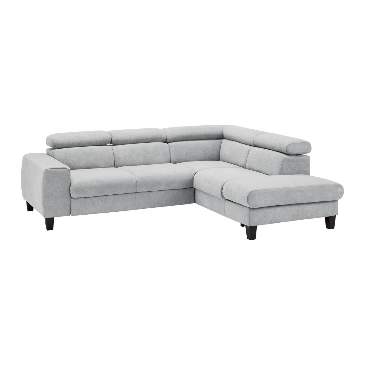 Sedací souprava Malibu světlošedá - světle šedá, Moderní, dřevo/textil (249/88/207cm) - Bessagi Home