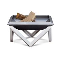 Feuerschale Gilge XXL B/H/T: 63x63x35 cm - Edelstahlfarben/Rostfarben, Basics, Metall (63/63/35cm)