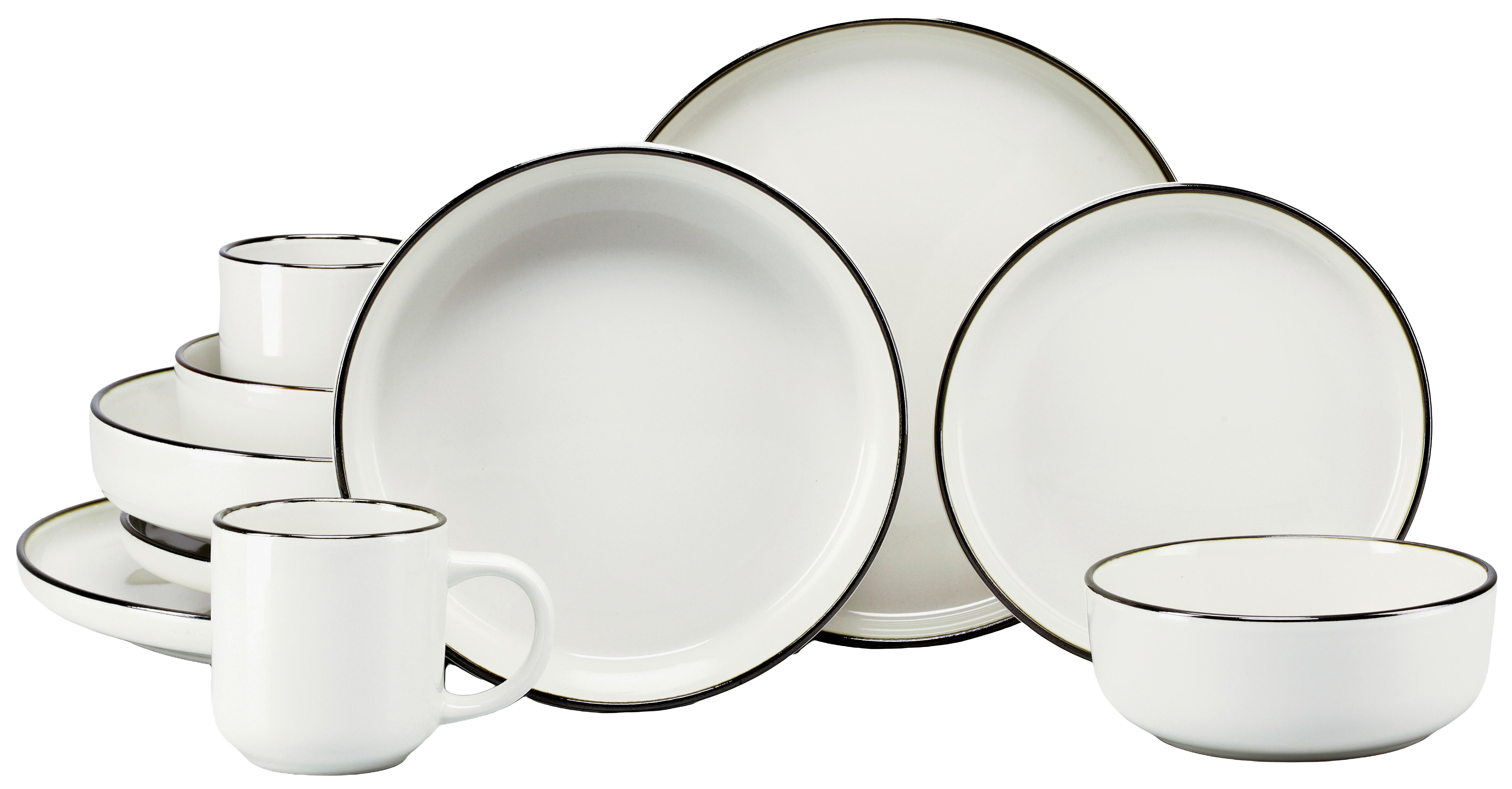 KOMBINOVANÁ SOUPRAVA NORDIC FESTIVE CREME - krémová/barvy zlata, Basics, keramika - Creatable