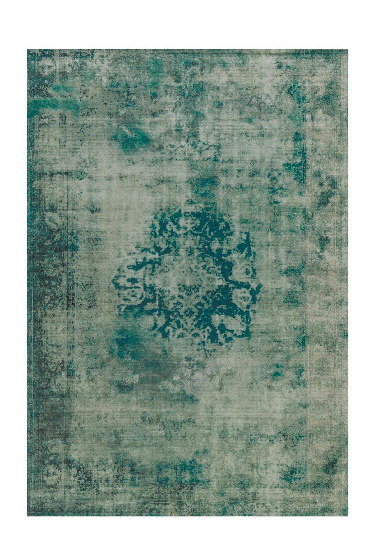 Flachwebteppich Vintage 8403 Grün, 200x290 cm - Grün, KONVENTIONELL, Textil (200/290cm)