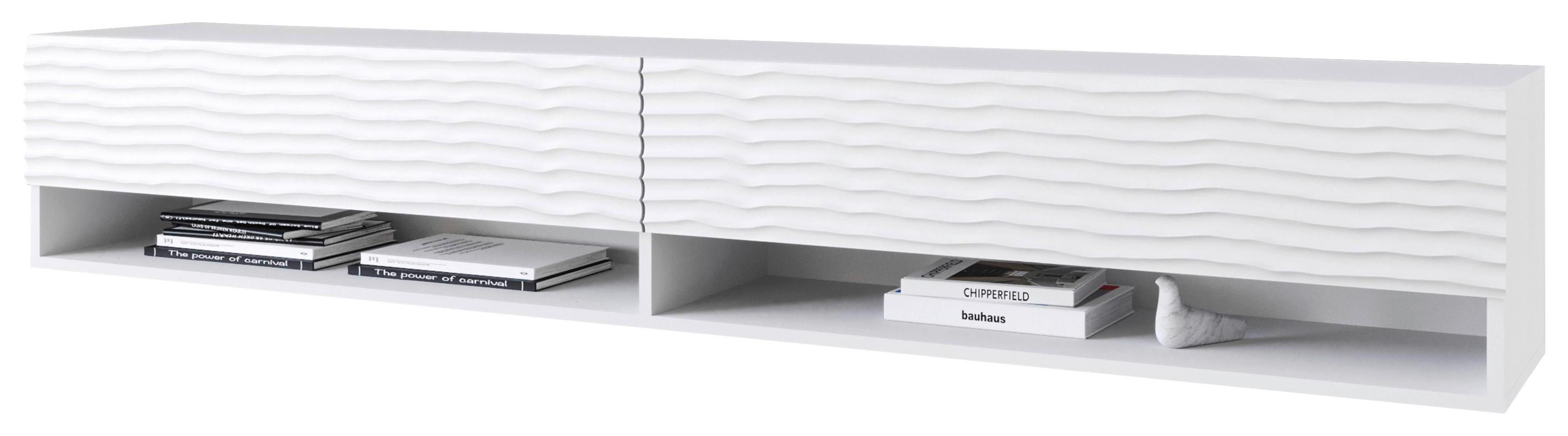 Lowboard Amadeo A180 Weiss B: 180 Cm - Weiß/Grau, LIFESTYLE, Holzwerkstoff (180/30/31cm) - P & B
