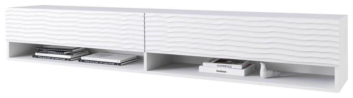 Lowboard Amadeo A180 Weiss B: 180 Cm - Weiß/Grau, LIFESTYLE, Holzwerkstoff (180/30/31cm) - P & B