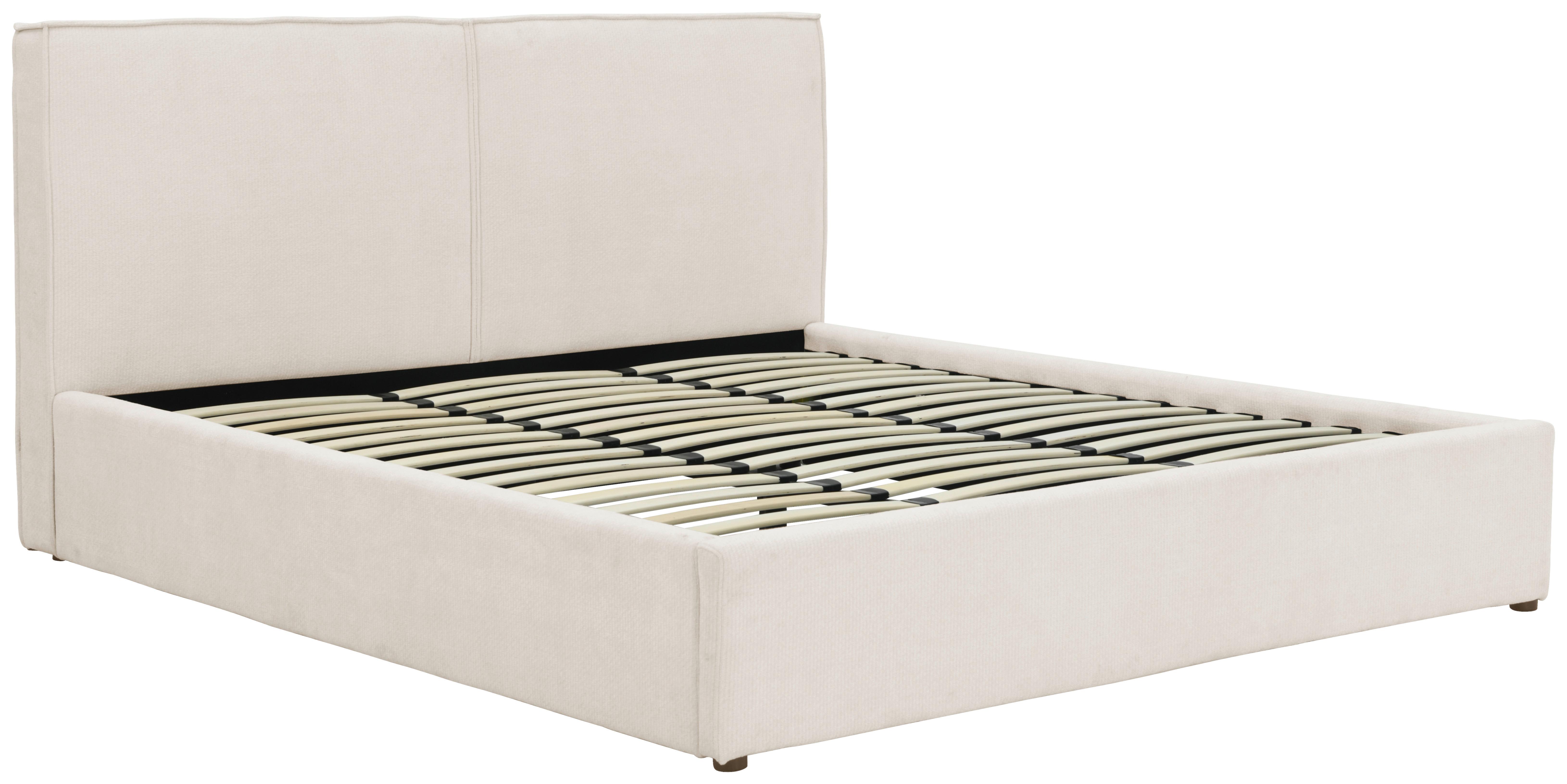 Polsterbett Lino Beige B: 195 cm - Eichefarben/Beige, Design, Holz/Textil (195/105/222cm) - Livetastic