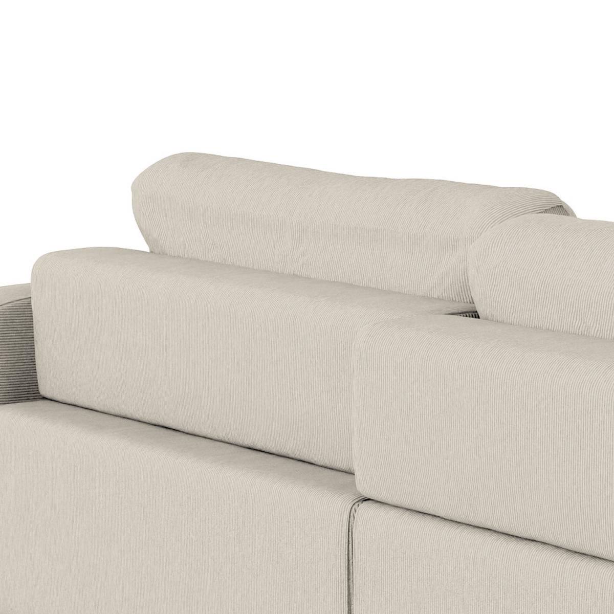 Bigsofa Bourbon, Grau B: 264 Cm - Schwarz/Grau, MODERN, Textil (264/84/125cm) - Trendmanufaktur