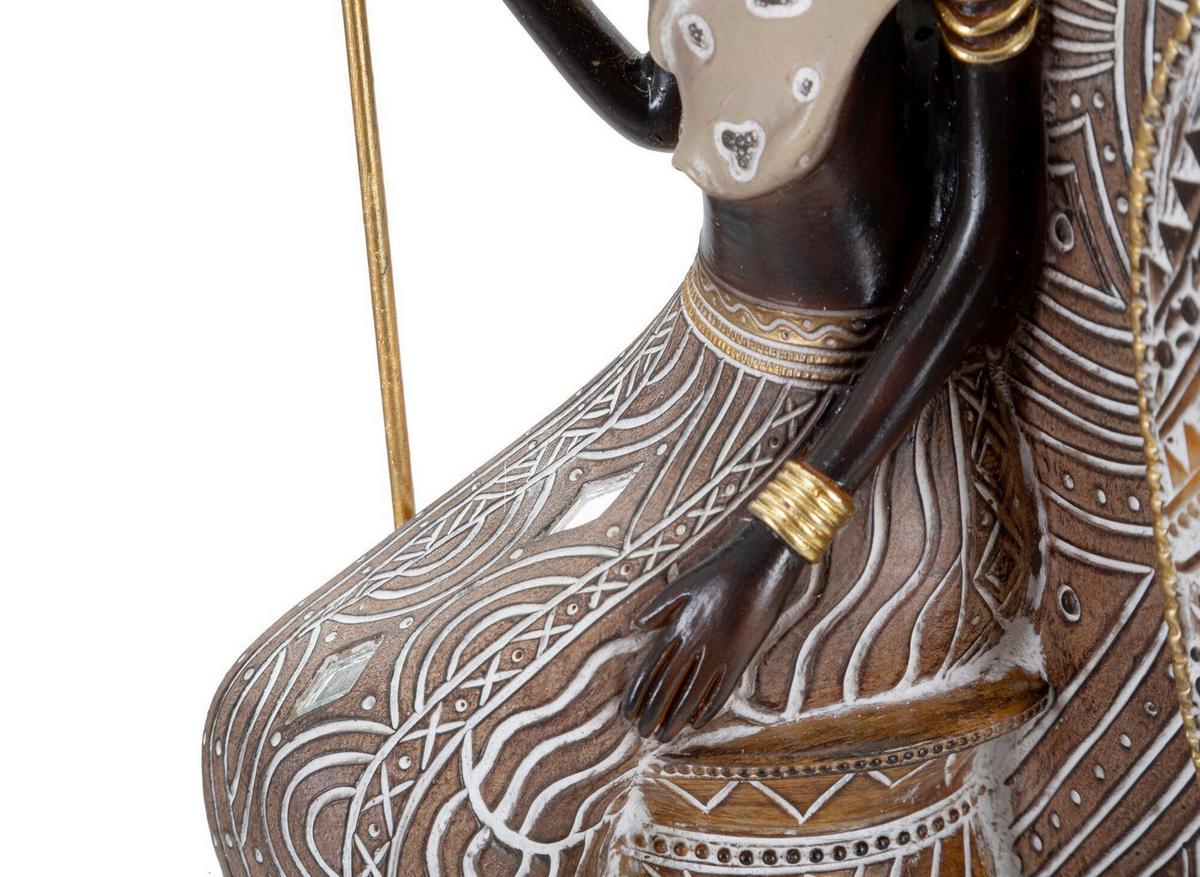 Skulptur Tribal Masai Family Multicolor B: 16,5 cm - Multicolor, Basics, Kunststoff (16.5/38/11.5cm)