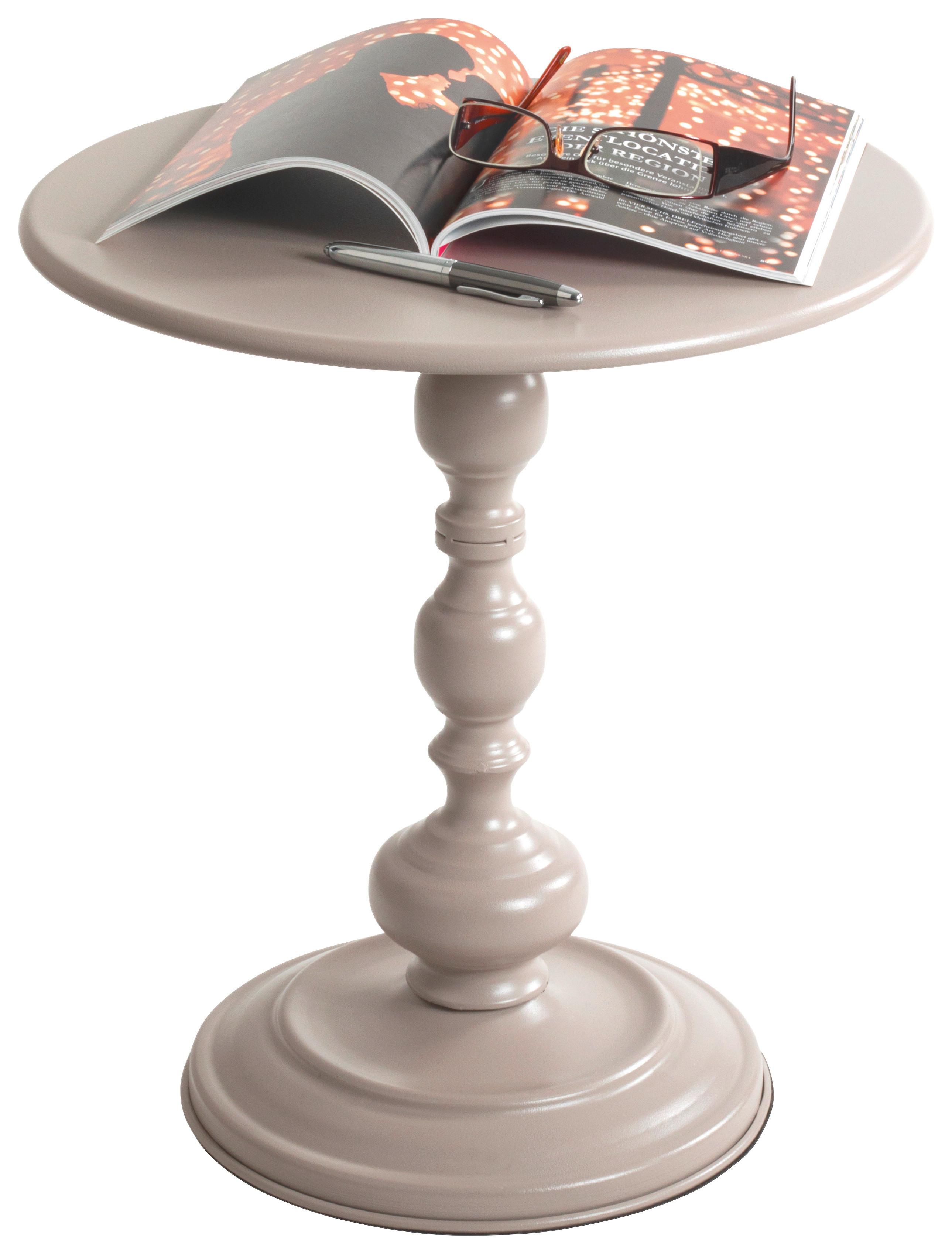 Príručný stolík Nuria, 42 cm. kašmírová - kašmírová, Trend, kov (42/46cm)