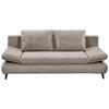 Schlafsofa Sunny 3Dl Taupe B: 212 cm - Taupe/Schwarz, KONVENTIONELL, Holzwerkstoff/Textil (212/88/101cm) - MID.YOU