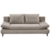 Schlafsofa Sunny 3Dl Taupe B: 212 cm - Taupe/Schwarz, KONVENTIONELL, Holzwerkstoff/Textil (212/88/101cm) - MID.YOU
