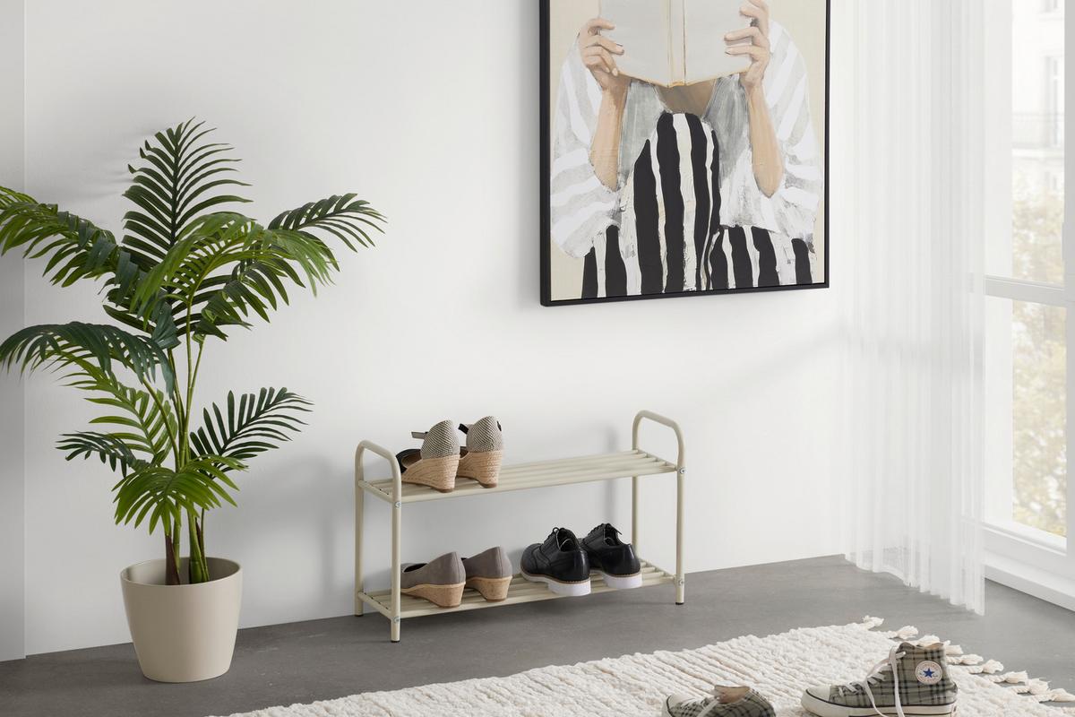 REGÁL NA BOTY MAX -SB- -EXKLUSIV- - černá/kašmírová, Moderní, kov/plast (60/34/23cm) - Mömax