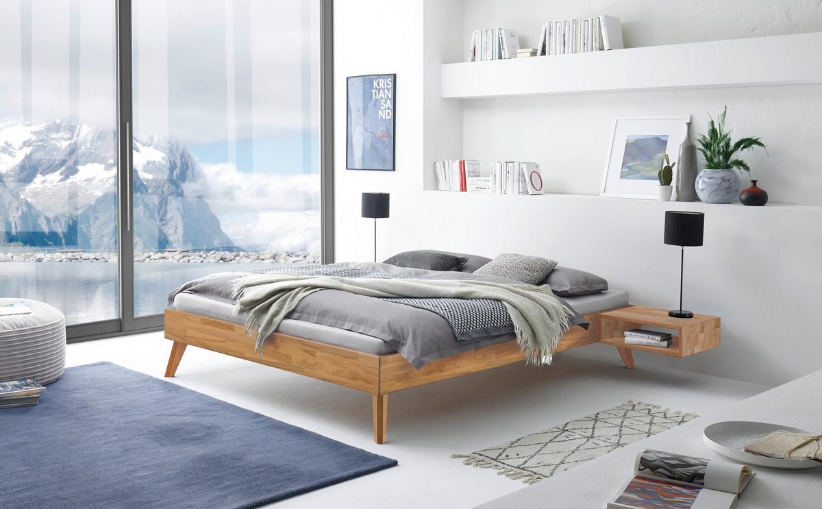 Bett Calvari Buchefarben 200x200 Cm - Buchefarben, KONVENTIONELL, Holz (200/200cm) - Hasena