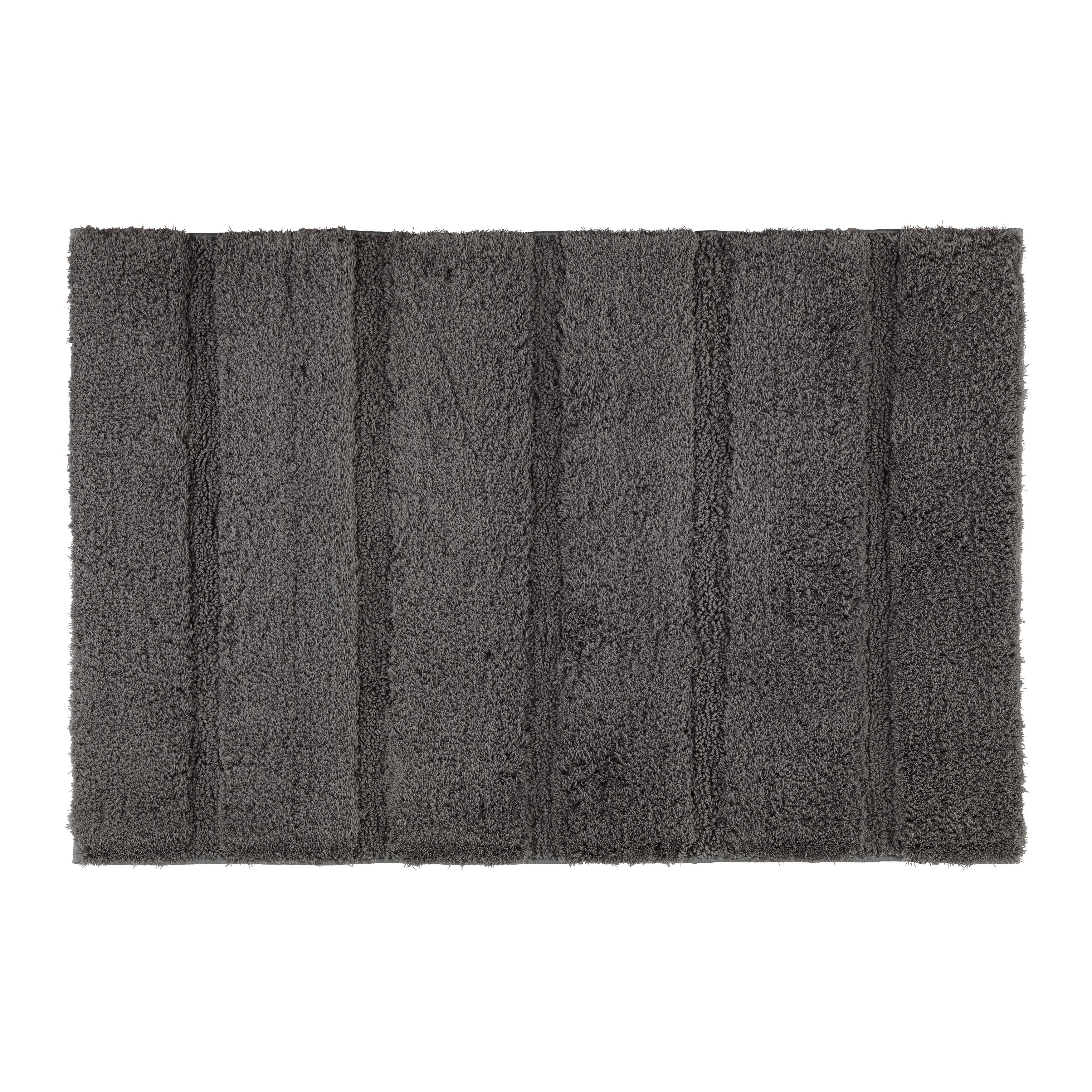 Koupelnová předložka Stripe, 60/90cm, antracit - antracitová, Moderní, textil (60/90cm) - Modern Living