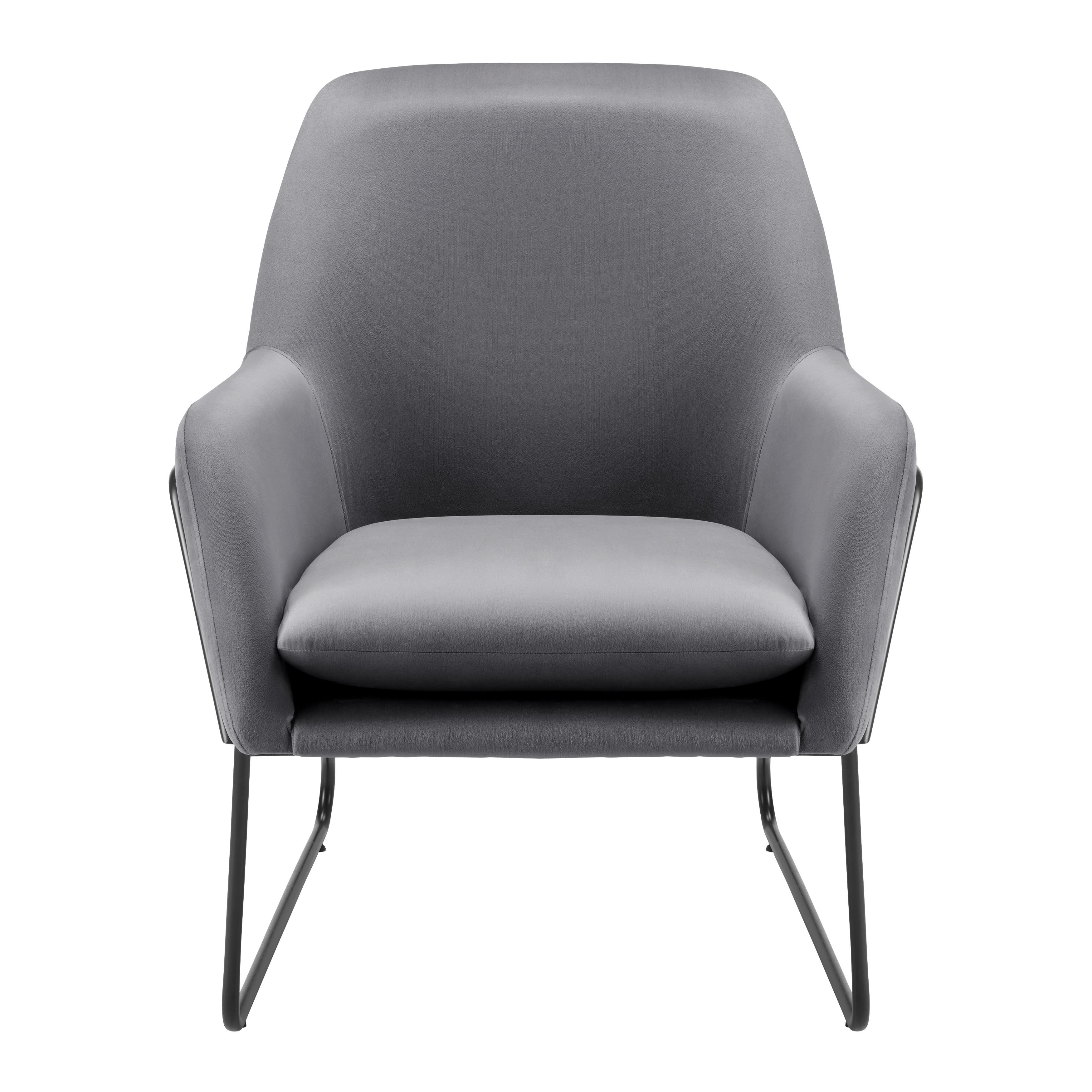 Kreslo Kezia Tmavá Sivá - čierna/tmavosivá, Moderný, kov/textil (71/84/79cm) - Bessagi Home