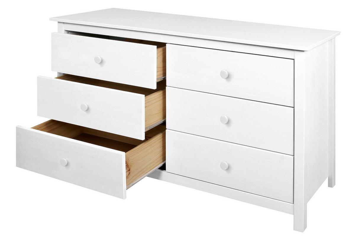 Kommode Weiß B: 130cm - Weiß, Natur, Holz (130/80/45cm) - Livetastic