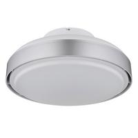 Deckenventilator Carney Opal Silberfarben Weiß D: 45cm - Silberfarben/Opal, Basics, Kunststoff (45/20cm) - Globo