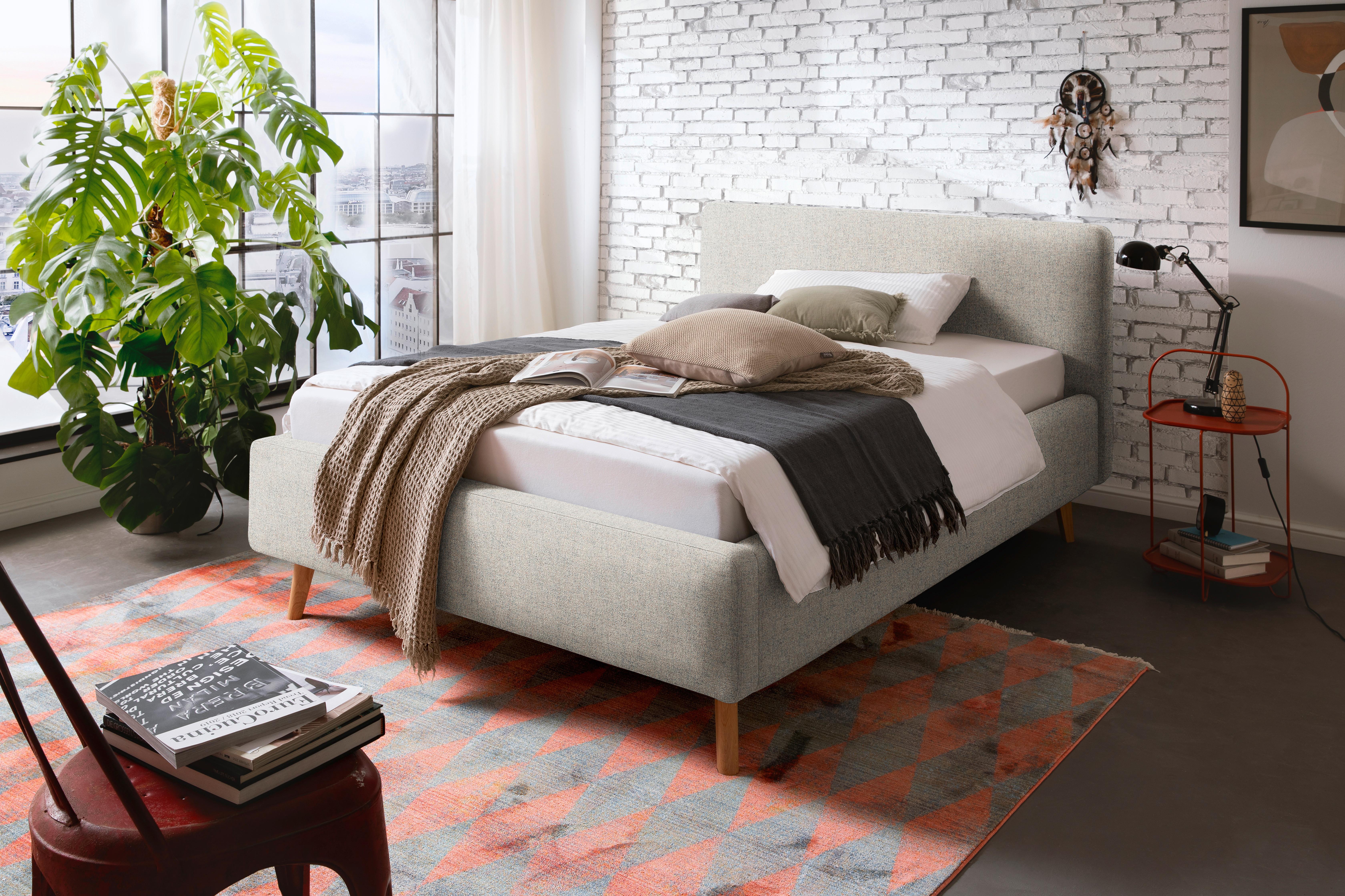 Polsterbett Mattis Herve Beige 140x200cm - Eichefarben/Beige, Design, Textil (140/200cm) - MID.YOU