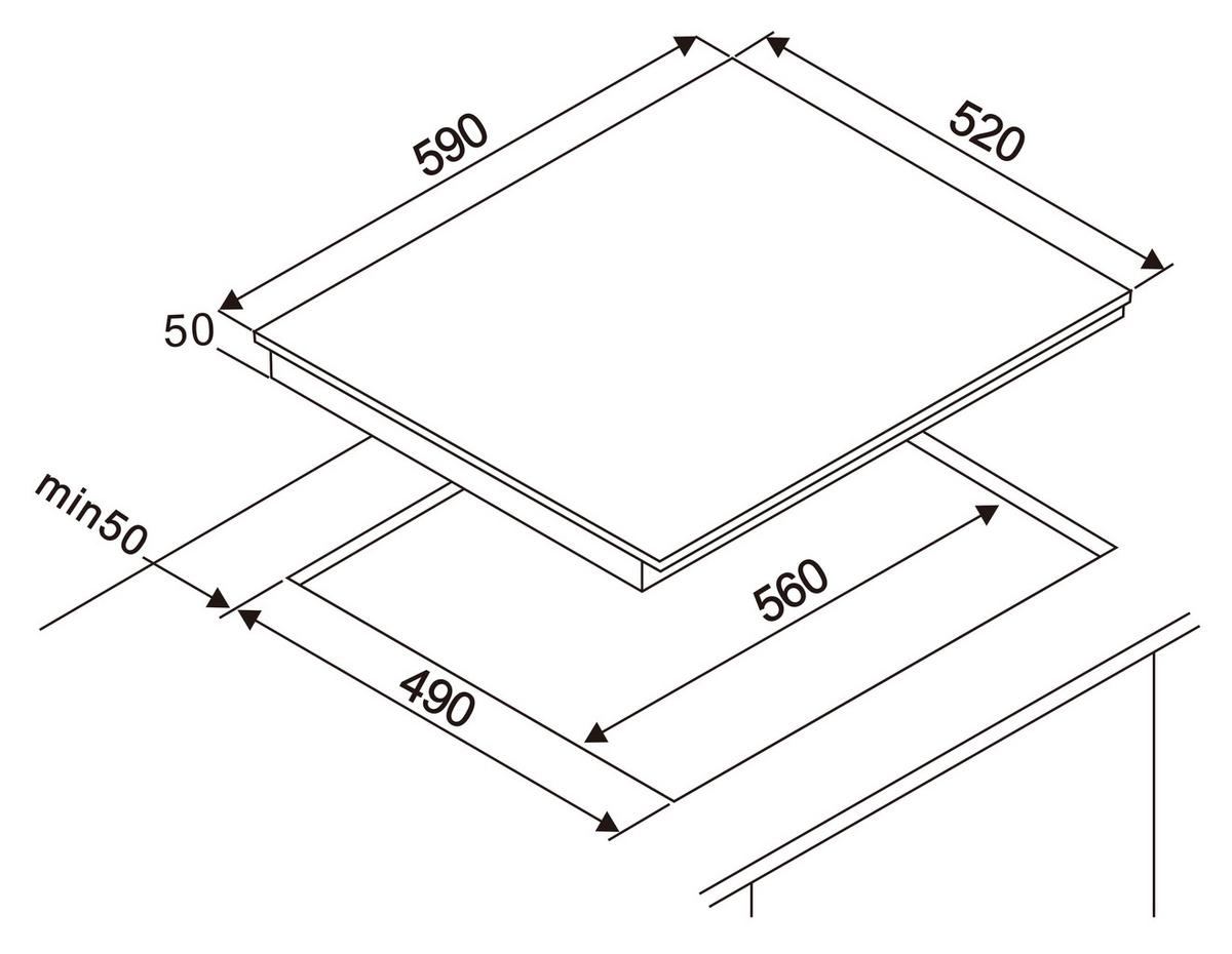 Glaskeramikkochfeld Respekta Km4400-28 - Schwarz, Trend, Glas (57/5/52cm) - Respekta
