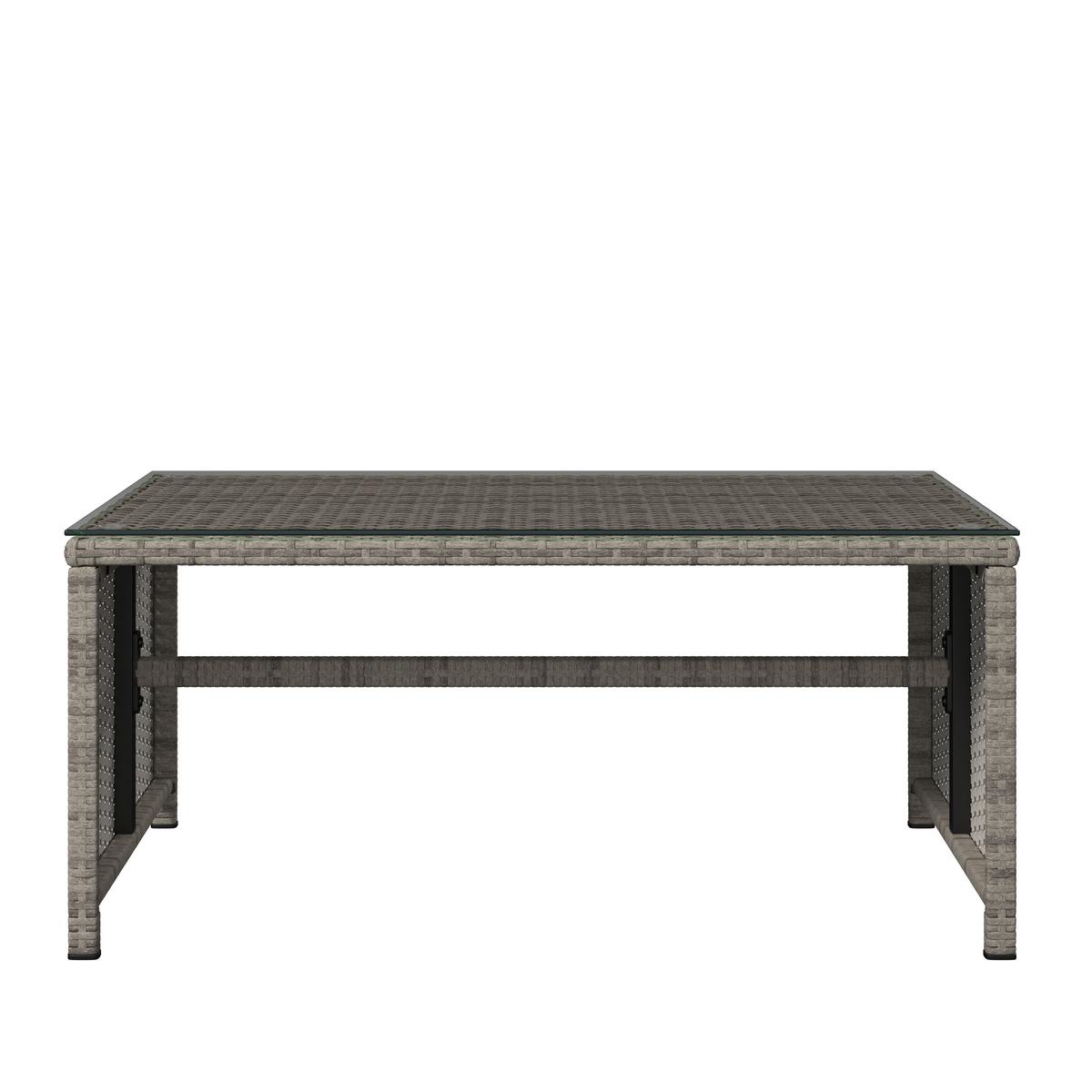 SÚPRAVA ZÁHRADNÉHO NÁBYTKU MICHELLE 2 - číra/svetlosivá, Basics, kov/textil