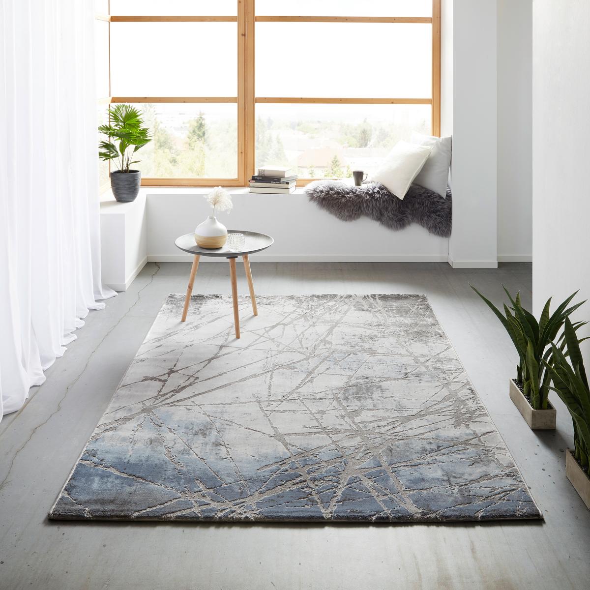 TKANÝ KOBEREC MANCHESTER 4 - šedá/modrá, Moderní, textil (200/290cm) - Mömax