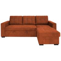 Sedacia súprava TURIN, terakota - čierna/terakota, Design, kov/drevo (239/87/160cm)