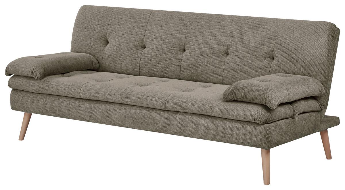 Schlafsofa Armano Braun B: 190 cm - Braun/Naturfarben, Basics, Holz/Textil (190/83/87cm) - P & B