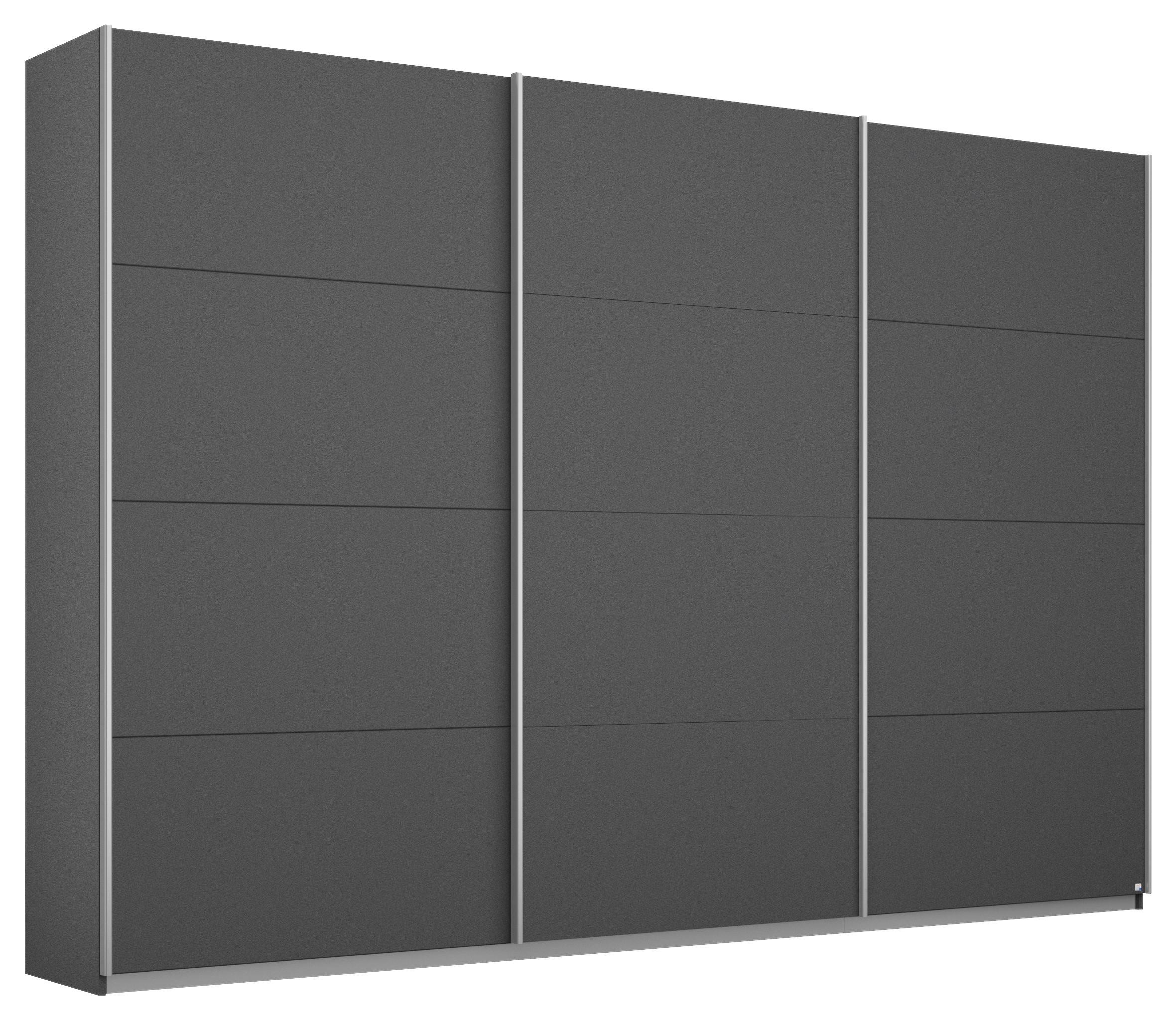 Schwebetürenschrank 271cm Belluno, Grau Metallic