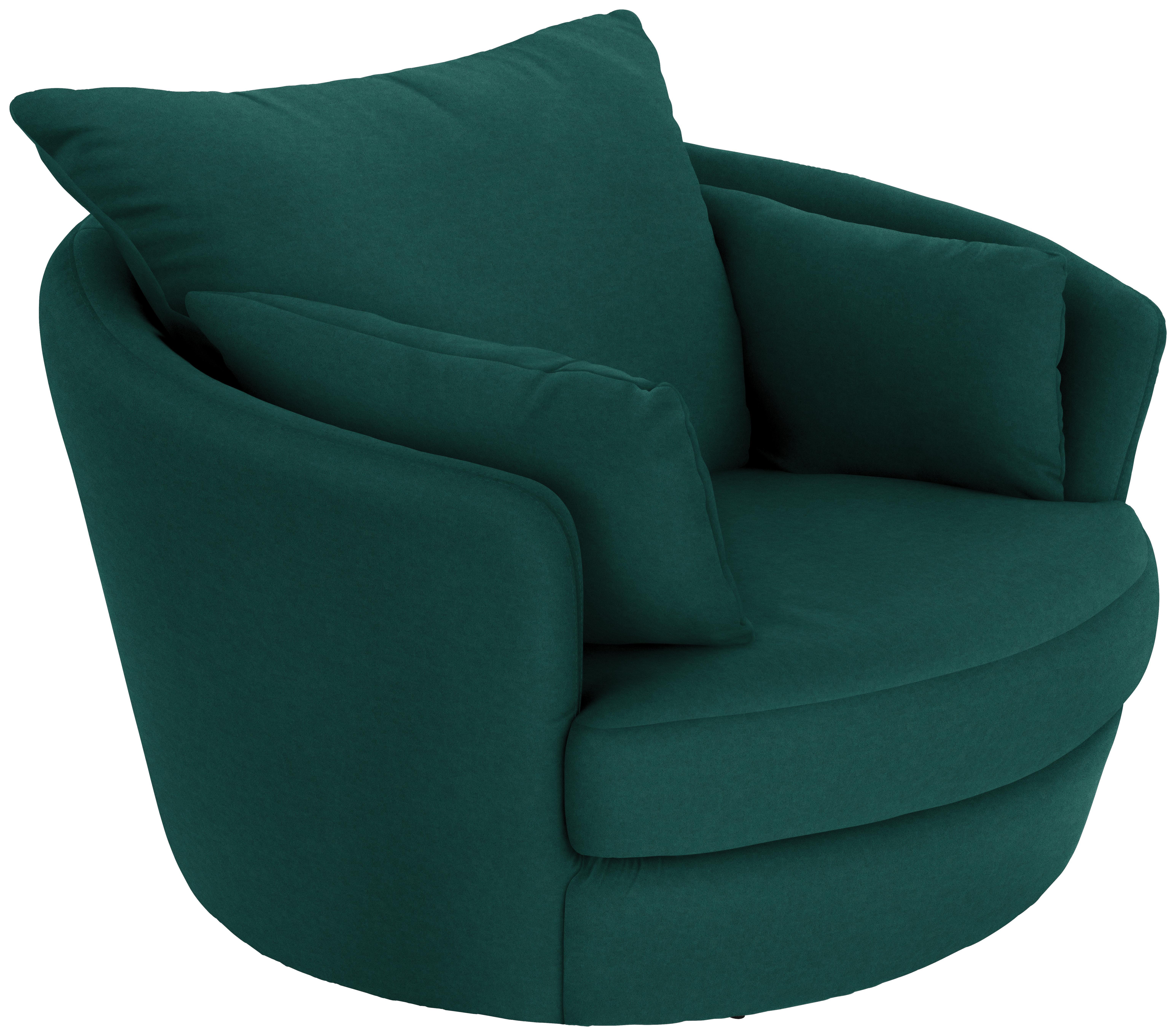 Sessel Ancona B: 124 cm Grün - Grün, MODERN, Textil (124/88/112cm) - Luca Bessoni