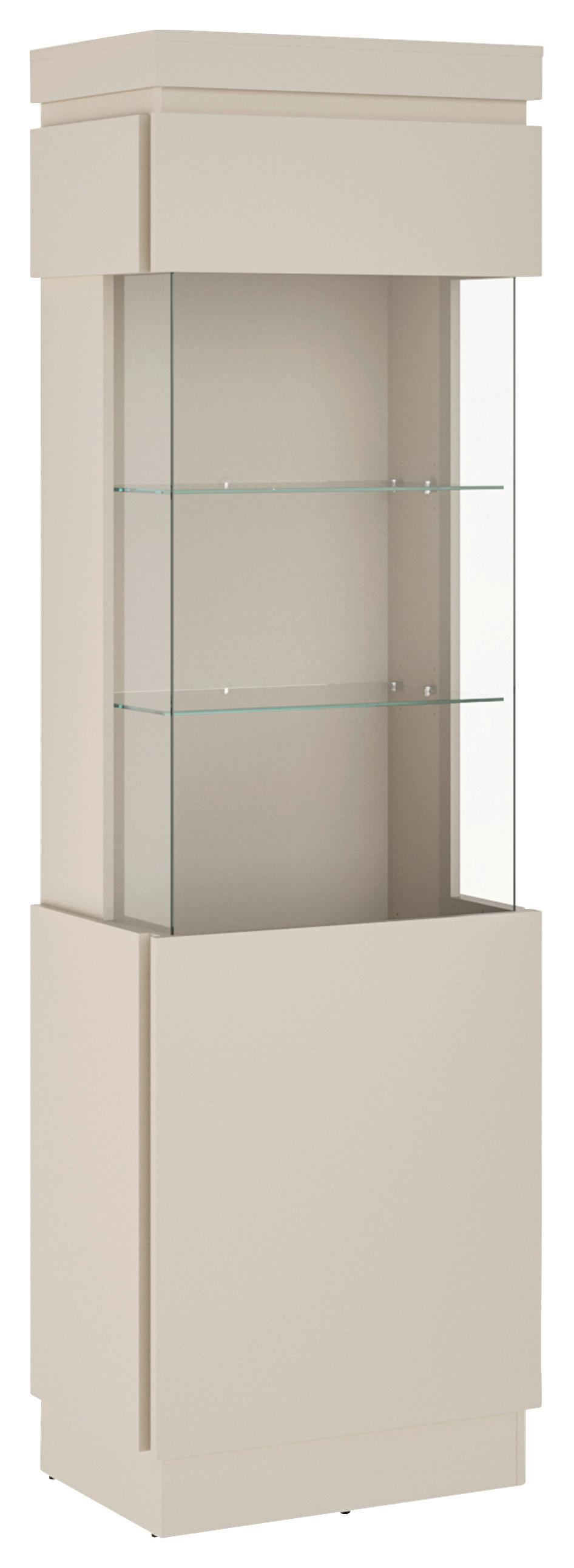 Vitrine Camira Kaschmir B: 60cm - Kaschmir, Basics, Glas/Holzwerkstoff (60/200,5/40cm)