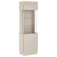Vitrine Camira Kaschmir B: 60cm - Kaschmir, Basics, Glas/Holzwerkstoff (60/200,5/40cm)
