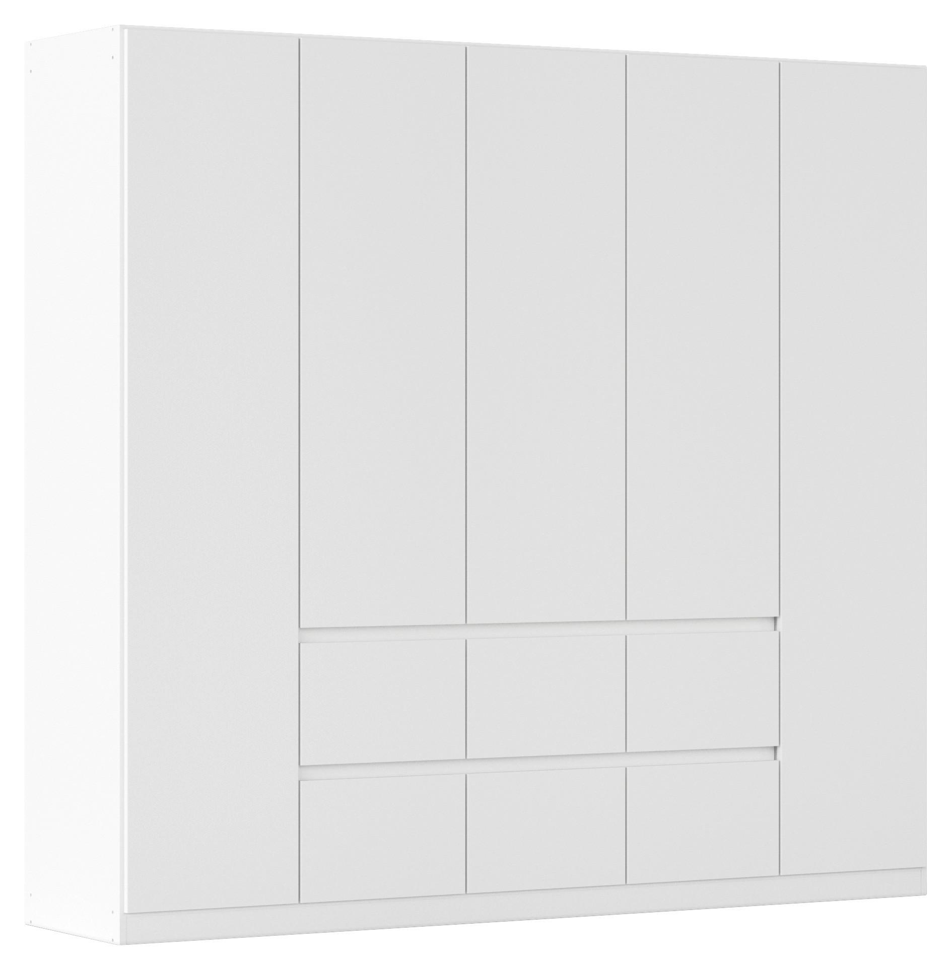 Drehtürenschrank mit Schublade 226 cm Mainz, Weiß