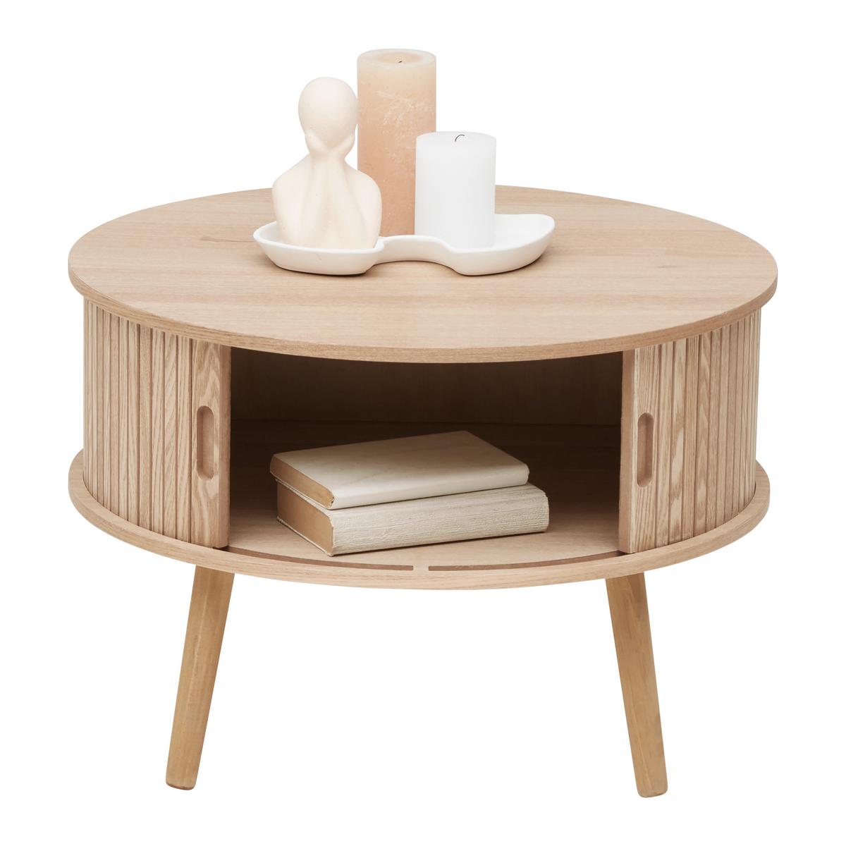 Konferenčný stolík SKANDY - prírodná farba, Modern, drevo/kompozitné drevo (60/60/40cm) - Premium Living