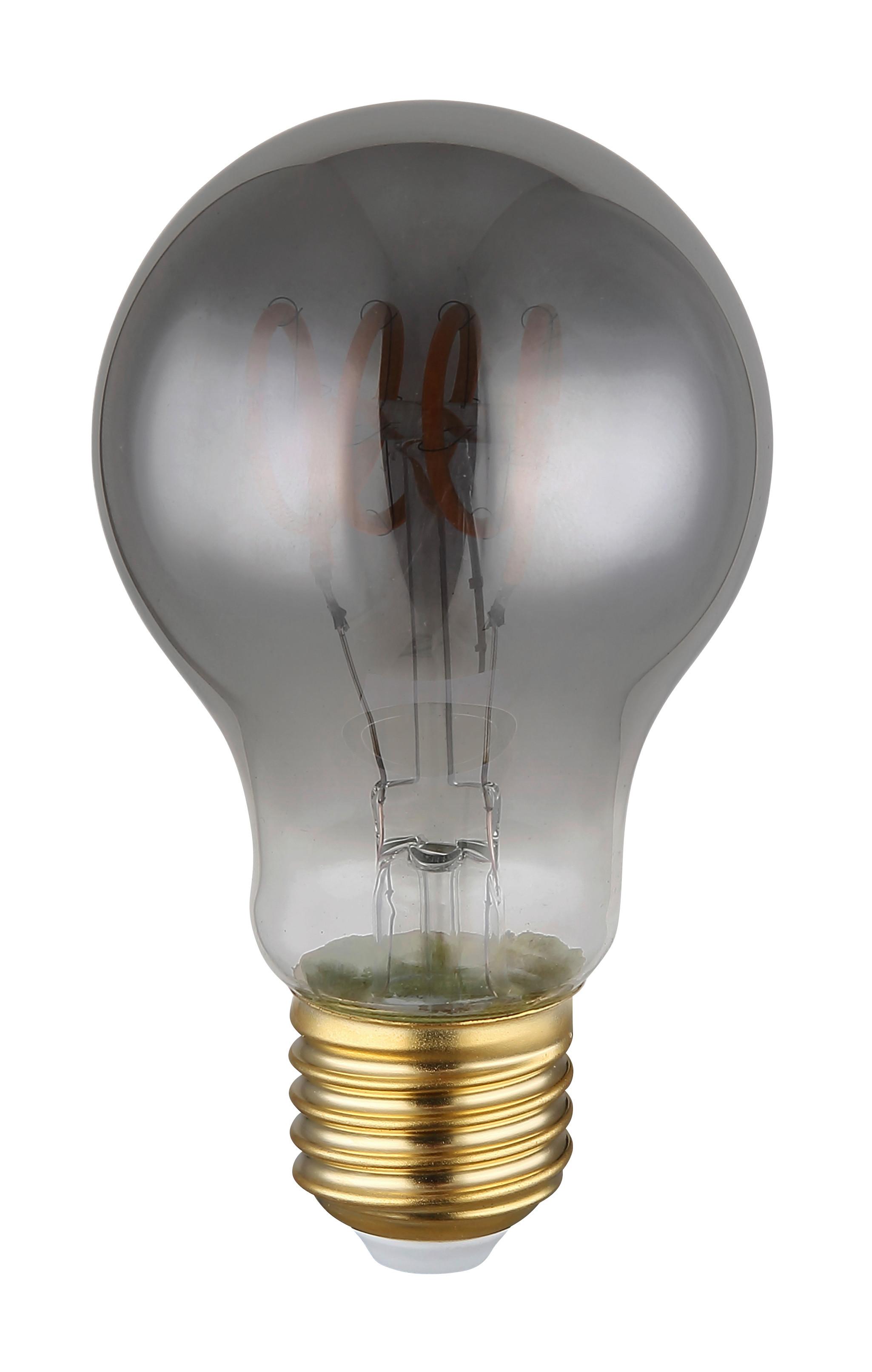 LED žiarovka 4,5 Watt, E27 - zlatá, kov/sklo (6/10,6cm) - Globo