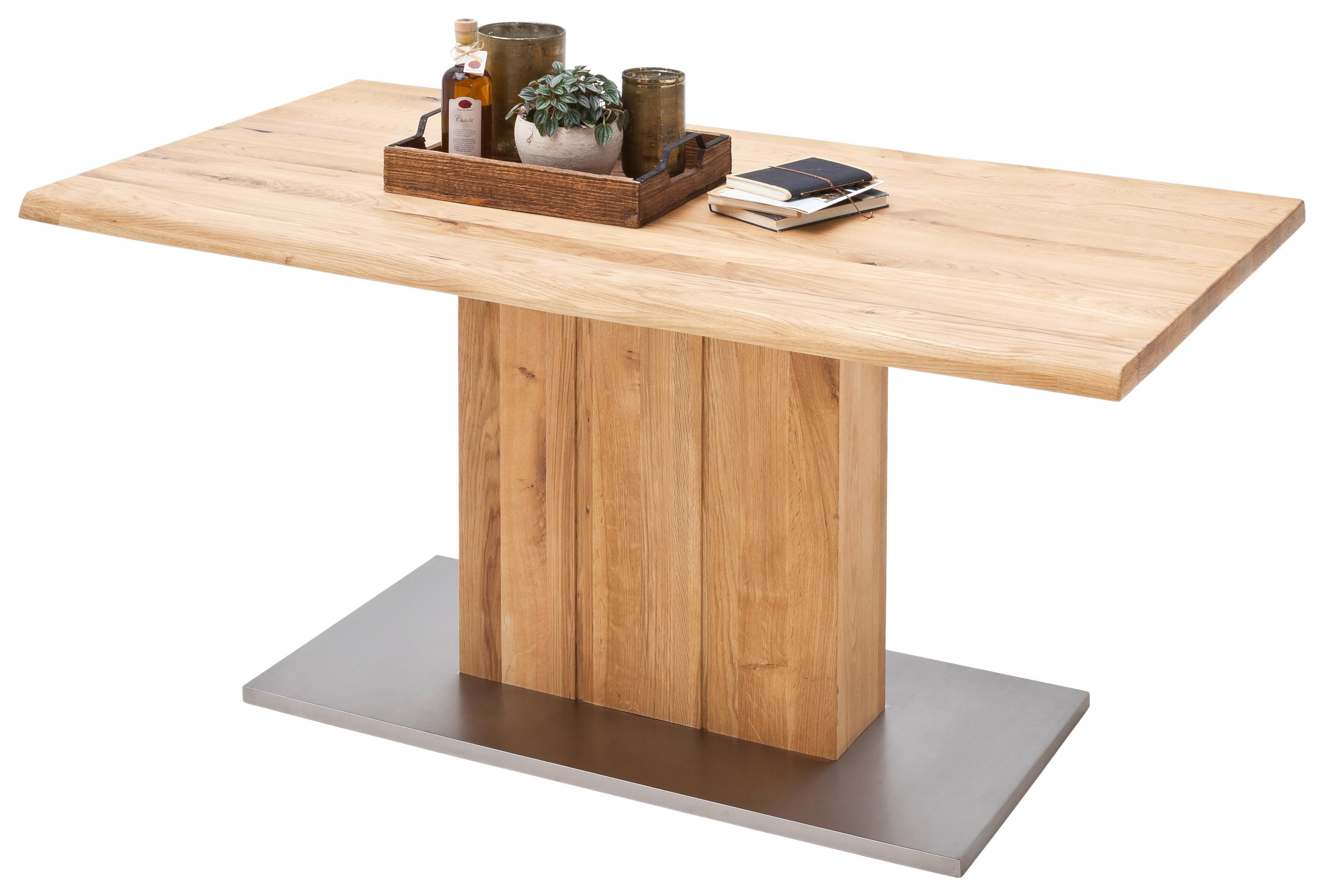 Esstisch Eiche Greta 200x100cm Mit Baumkante - Design, Holz/Holzwerkstoff (200/100/77cm) - Livetastic