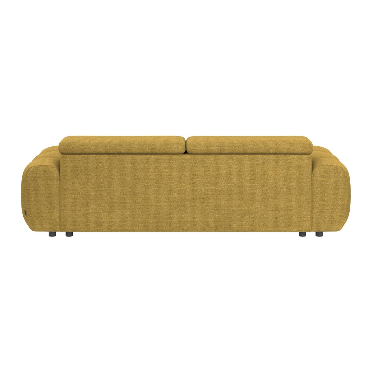 Bigsofa Bull Webstoff senfgelb, B: 248 cm - Senfgelb/Schwarz, Design, Textil (248/77-97/108cm) - Luca Bessoni
