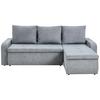 Ecksofa Larisa Grau S: 235x158 cm - Schwarz/Grau, KONVENTIONELL, Textil (235/158cm) - P & B