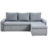 Ecksofa Larisa Grau S: 235x158 cm - Schwarz/Grau, KONVENTIONELL, Textil (235/158cm) - P & B