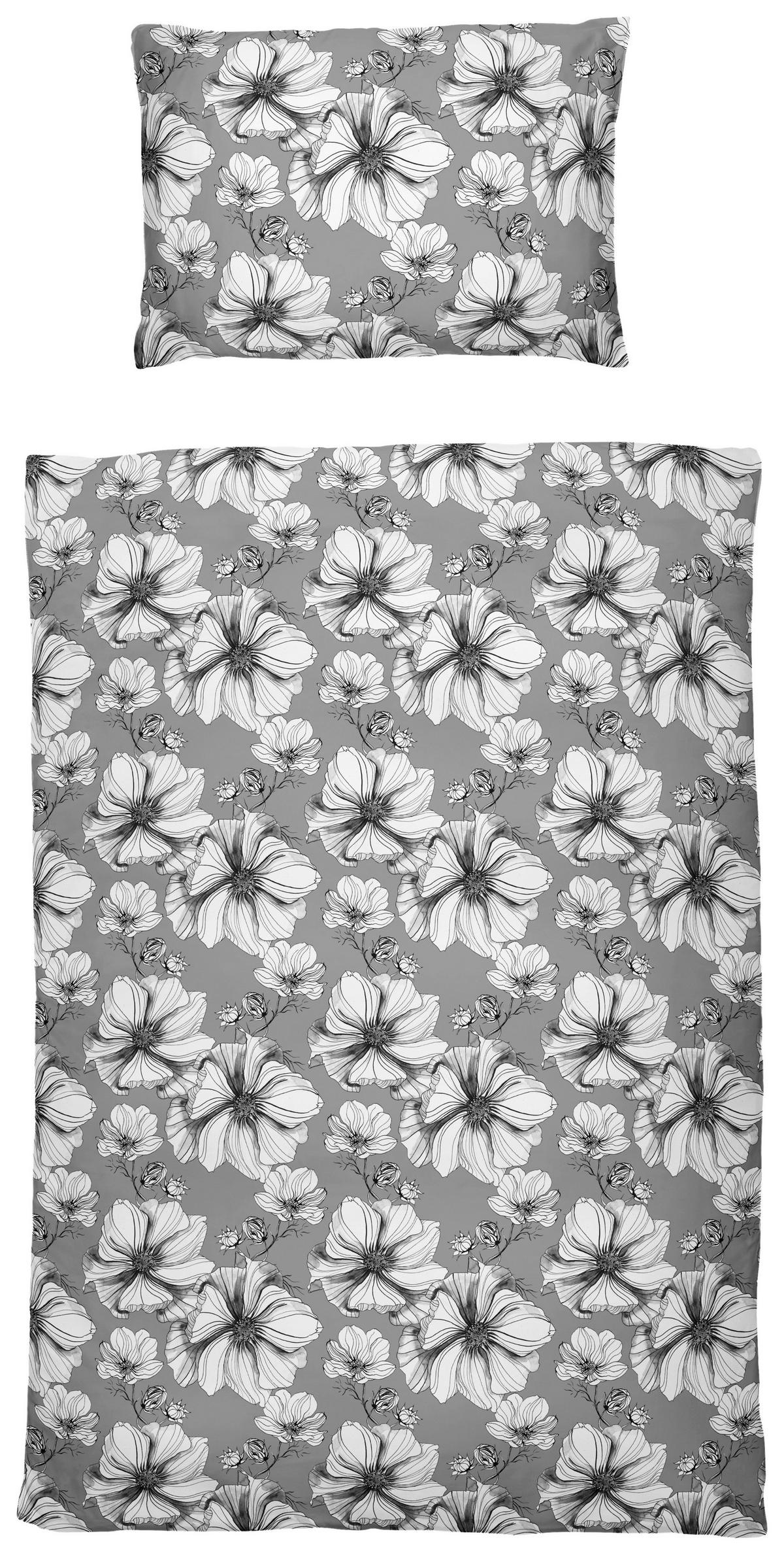 Bettwäsche 140x200 cm Natalia Bunt in verschiedenen Designs - Blau/Beige, KONVENTIONELL, Textil - Ondega